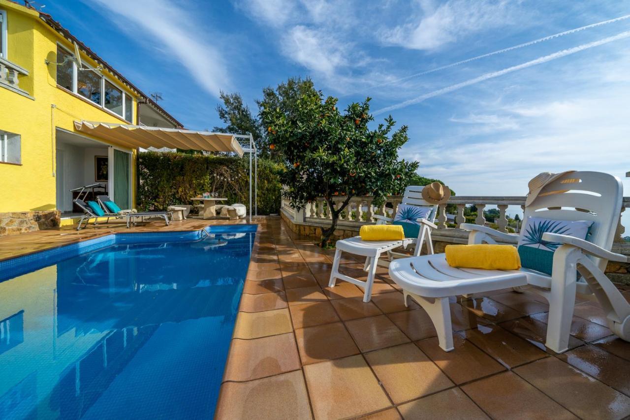 Villa Vista Lux, Piscina Privada Y Zona Exterior Con Vista Mar 滨海托萨 外观 照片